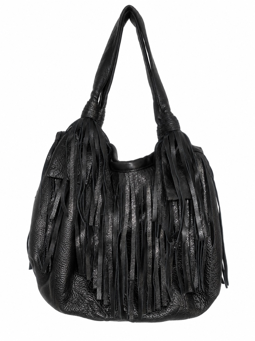 Fringe super soft Leather Shoulder Bag - Black❤️❤️❤️ - Picture 3 of 9
